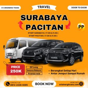 Mobil Travel Surabaya Pacitan Harga Tiket Murah, Bisa Paket Barang