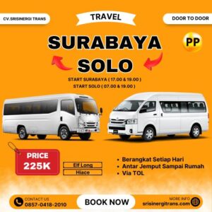 Travel Surabaya Solo Lewat Tol Pagi Malam Harga Tiket Murah