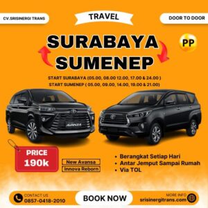 Jadwal Travel Surabaya Sumenep, Harga Tiket Murah
