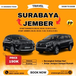 Travel Surabaya Jember Hiace 24 Jam Harga Murah Terbaru