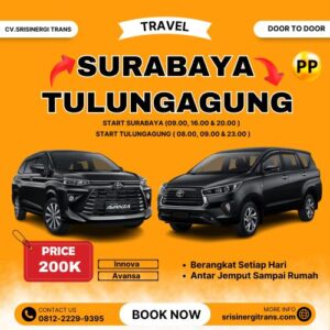 Travel Surabaya Tulungagung Via Tol, Pesan Hari Ini Harga Murah