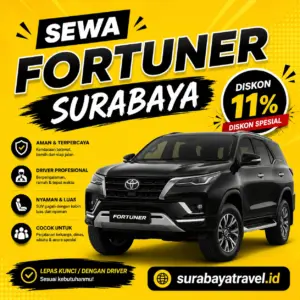 Rekomendasi Sewa Fortuner Surabaya, Harga Lepas Kunci Harian atau Bulanan Murah