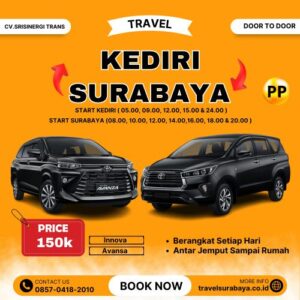 Travel Kediri ke Surabaya Buka Sekarang Lewat Via Tol