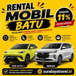 Rekomendasi Rental Mobil Batu, Harga Lepas Kunci Harian atau Bulanan Murah