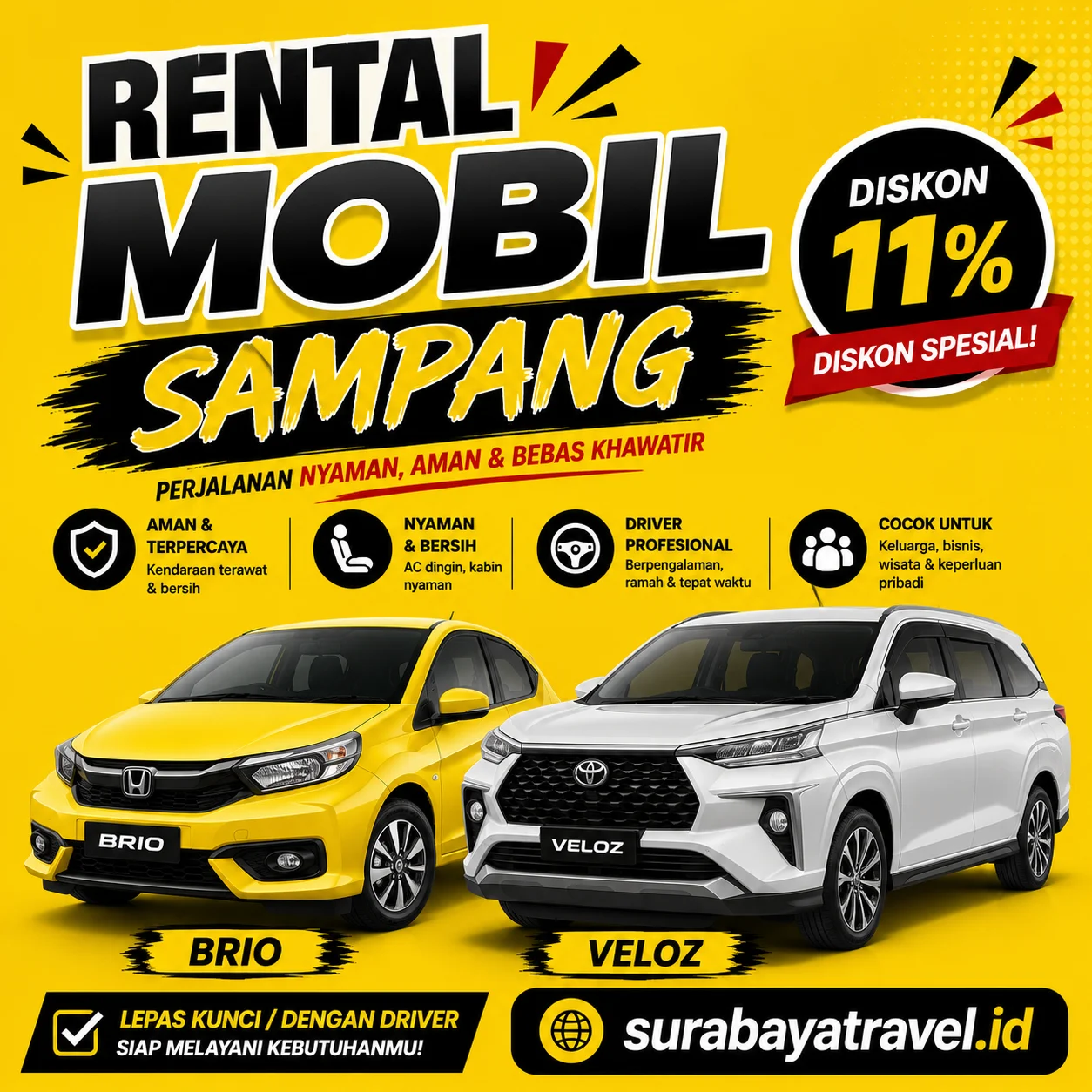 Rekomendasi Rental Mobil Sampang, Harga Lepas Kunci Harian atau Bulanan Murah