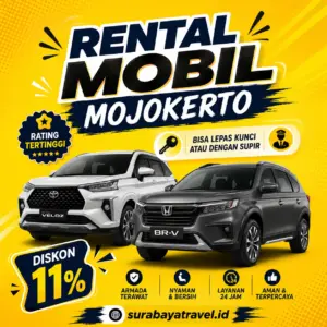 Rekomendasi Rental Mobil Mojokerto, Harga Lepas Kunci Tanpa Sopir Rating Tertinggi Murah