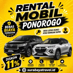 Rekomendasi Rental Mobil Ponorogo, Harga Lepas Kunci Tanpa Sopir Rating Tertinggi Murah