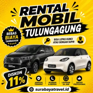 Rekomendasi Rental Mobil Tulungagung, Harga Lepas Kunci Tanpa Sopir Rating Tertinggi Murah