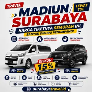 Rekomendasi Travel Madiun Surabaya Lewat Tol Terbaru 2026, Harga Tiketnya Ternyata Semurah Ini