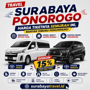 Rekomendasi Travel Surabaya Ponorogo Terbaru 2026, Harga Tiketnya Ternyata Semurah Ini