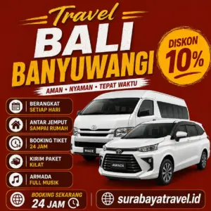 Rekomendasi Travel Bali Banyuwangi Hiace Berangkat Pagi dan Malam Harga Tiketnya Semurah Ini❗