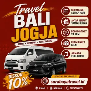 Rekomendasi Travel Bali Jogja Paling Diburu Penumpang Harga Tiketnya Semurah Ini❗