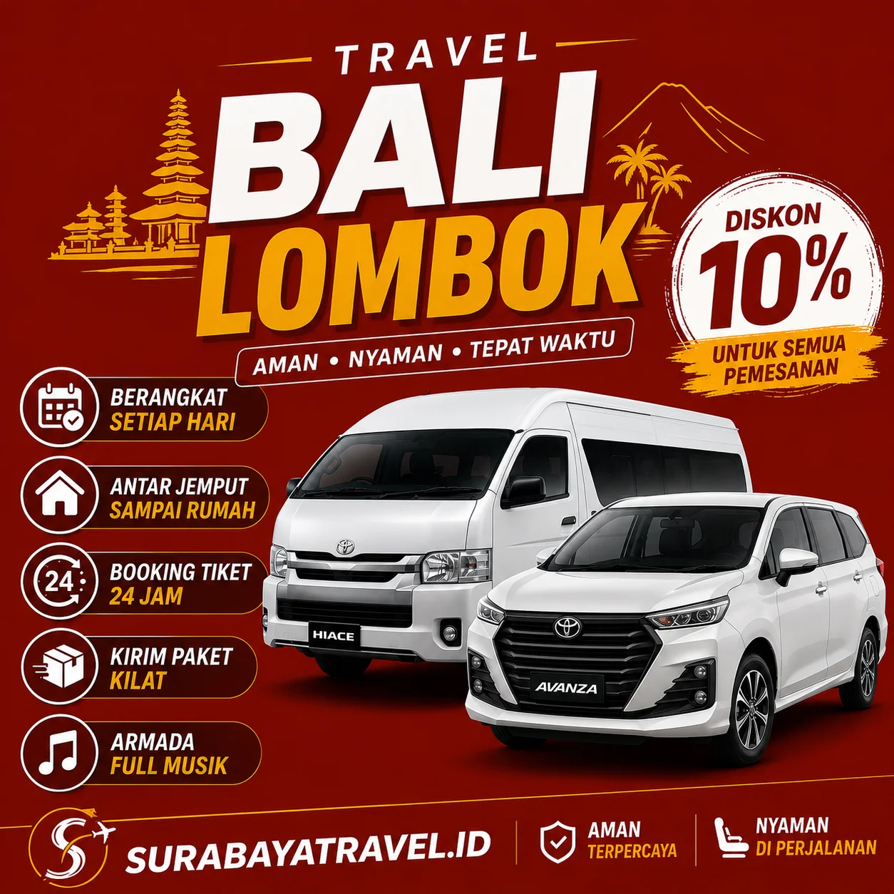 Rekomendasi Travel Bali Lombok Paling Diburu Penumpang Harga Tiketnya Semurah Ini❗