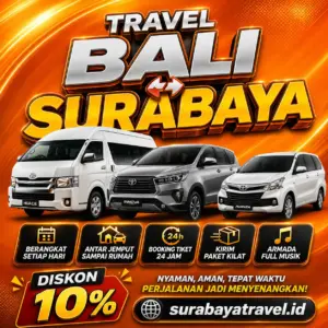 Rekomendasi Travel Bali Surabaya Berangkat Pagi dan Malam 24 Jam Harga Tiketnya Semurah Ini❗