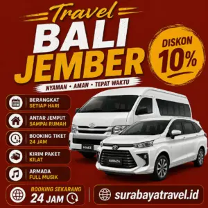 Rekomendasi Travel Bali Jember Hiace Berangkat Pagi dan Malam Harga Tiketnya Semurah Ini❗