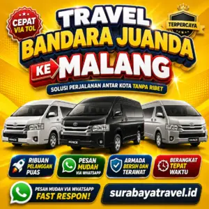 Rekomendasi Travel Juanda Malang Lewat Tol Rating Tertinggi Harga Semurah Iniβ