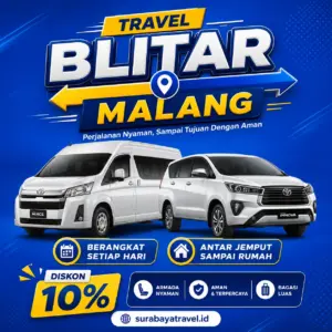 Rekomendasi Travel Blitar Malang Berangkat Pagi Siang dan Malam Dengan Harga Tiket Semurah Ini