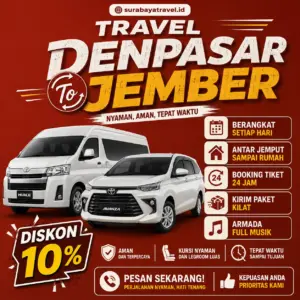 Rekomendasi Travel Denpasar Jember Berangkat Pagi dan Malam Harga Tiketnya Semurah Ini❗