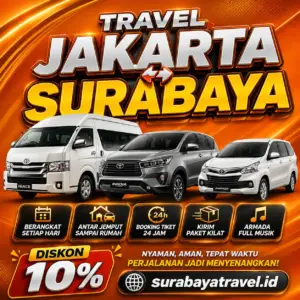 Rekomendasi Travel Jakarta Surabaya Door To Door Terbaik Harga Tiketnya Semurah Ini❗