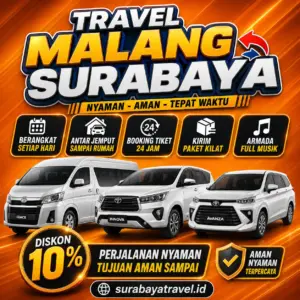 Rekomendasi Travel Malang Surabaya Door To Door Terbaik 24 Jam Harga Tiketnya Semurah Ini❗