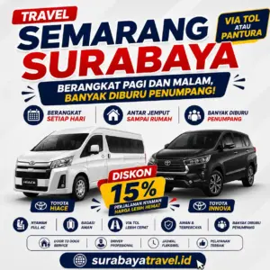 Rekomendasi Travel Semarang Surabaya Via Tol atau Pantura Berangkat Pagi dan Malam 2026, Tiketnya Semurah Ini