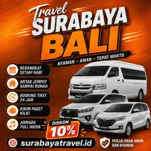 Rekomendasi Travel Surabaya Bali Hiace Berangkat Pagi dan Malam Buka Sekarang❗