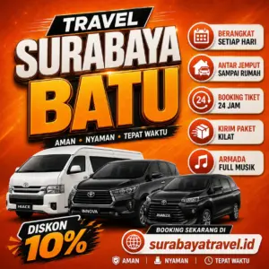 Rekomendasi Travel Surabaya Batu Paling Diburu Penumpang Harga Tiketnya Semurah Ini❗