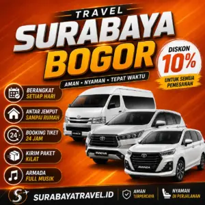 Rekomendasi Travel Surabaya Bogor Paling Diburu Penumpang Harga Tiketnya Semurah Ini❗