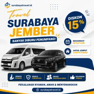 Rekomendasi Travel Surabaya Jember Hiace 24 Jam Rating Tertinggi Terbaru 2026, Harga Semurah Ini