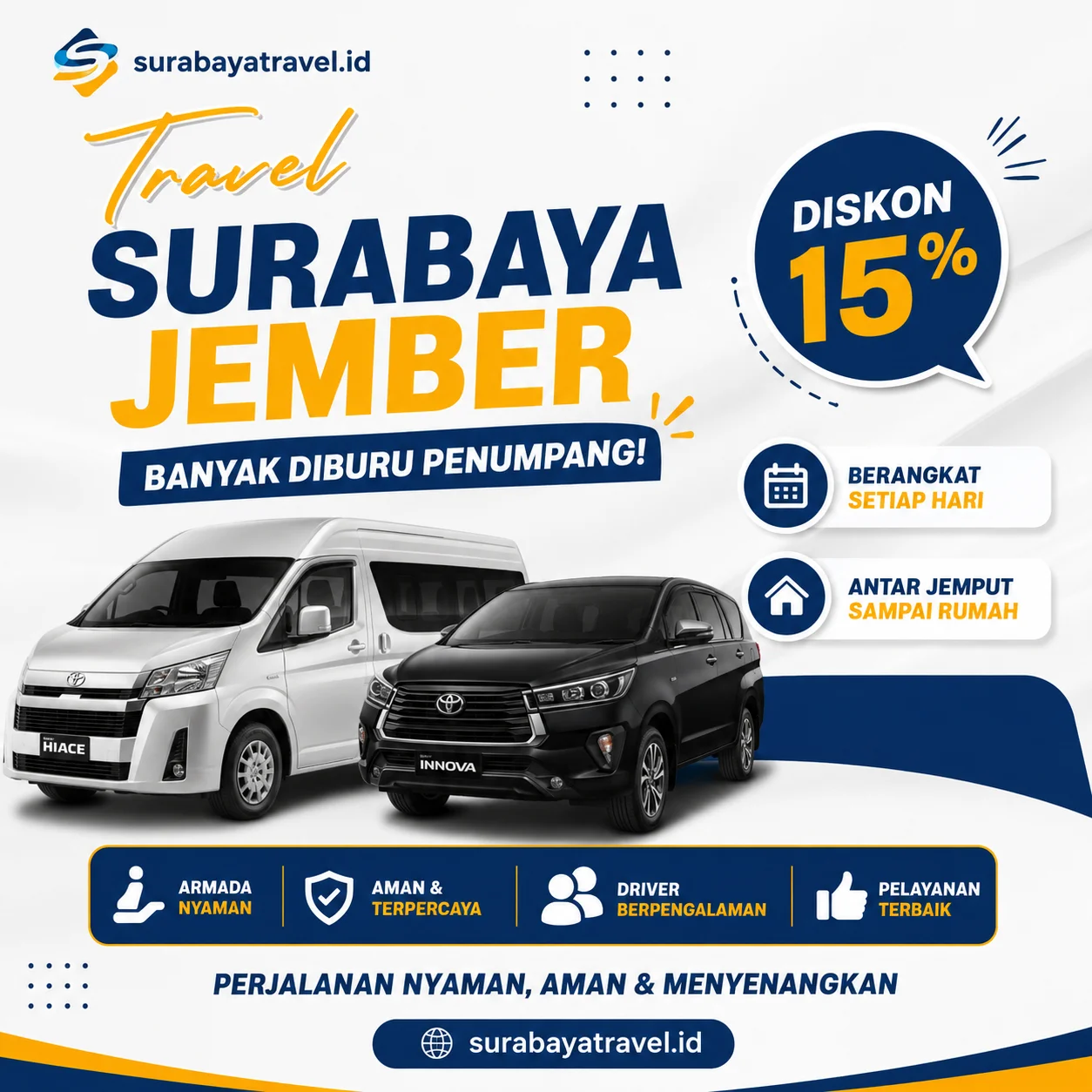 Rekomendasi Travel Surabaya Jember Hiace 24 Jam Rating Tertinggi Terbaru 2026, Harga Semurah Ini