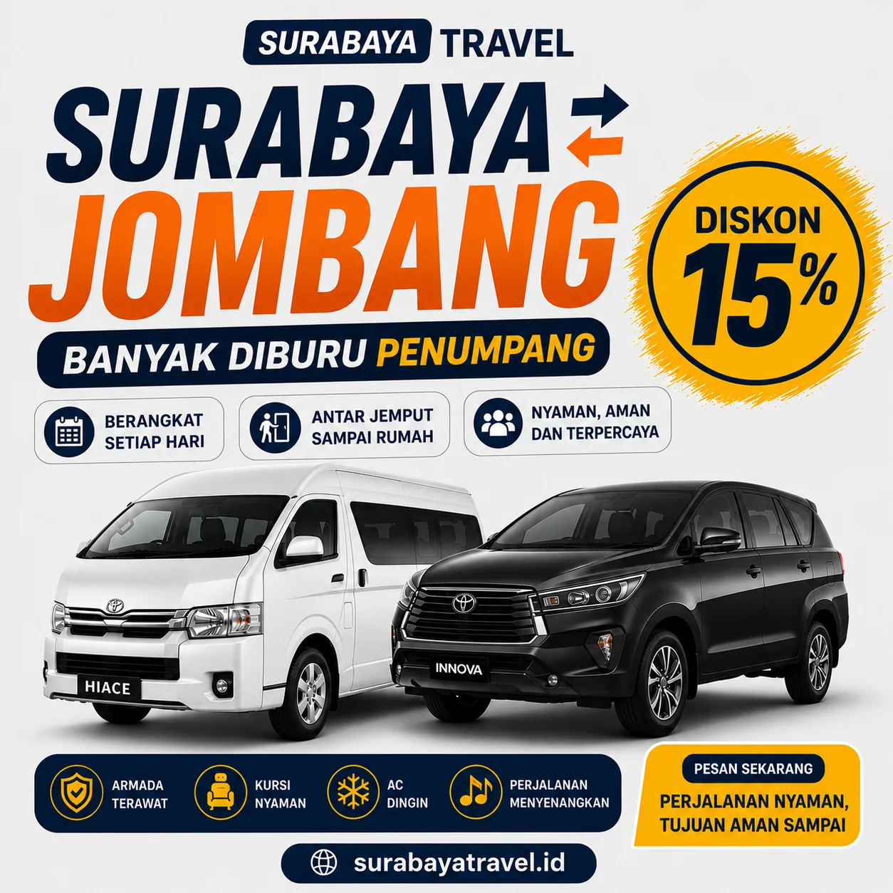 Rekomendasi Travel Surabaya Jombang Terbaru 2026, Harga Tiketnya Ternyata Semurah Ini