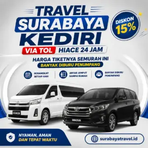 Rekomendasi Travel Surabaya Kediri Hiace 24 Jam Via Tol, Tiketnya 2026 Semurah Ini