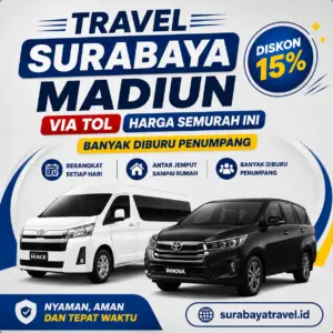 Rekomendasi Travel Surabaya Madiun Via Tol, Harga Tiketnya 2026 Semurah Ini