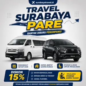 Rekomendasi Travel Surabaya Pare Kampung Inggris Rating Tertinggi Terbaru 2026, Harga Semurah Ini