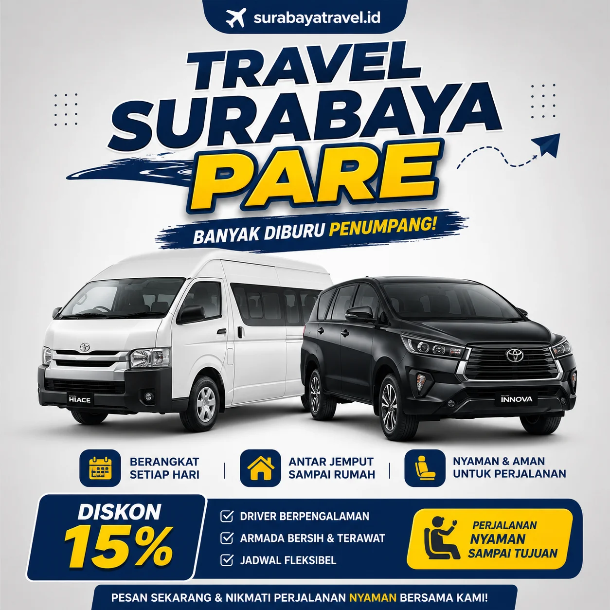 Rekomendasi Travel Surabaya Pare Kampung Inggris Rating Tertinggi Terbaru 2026, Harga Semurah Ini