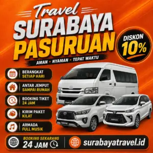Rekomendasi Travel Surabaya Pasuruan Harga Tiketnya Semurah Ini, Paling Diburu Penumpang❗