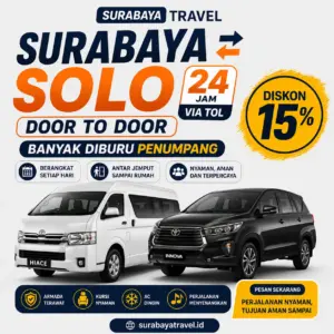 Rekomendasi Travel Surabaya Solo 24 Jam Via Tol Door to Door Terbaru 2026, Tiketnya Semurah Ini