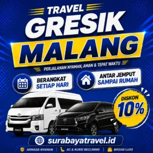 Rekomendasi Travel Gresik Malang dengan Harga Tiket Semurah Ini, Paling Diburu Penumpang