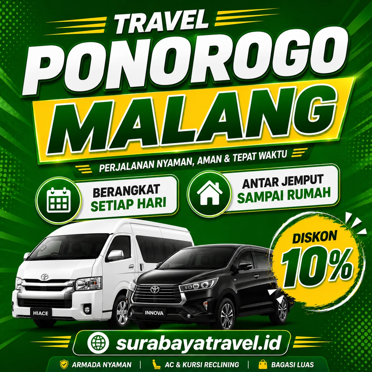 Rekomendasi Travel Ponorogo Malang dengan Harga Tiket Semurah Ini, Paling Diburu Penumpang