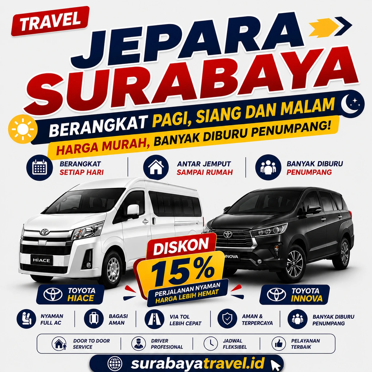 Rekomendasi Travel Jepara Surabaya Berangkat Pagi Siang Malam, Tiketnya 2026 Semurah Ini