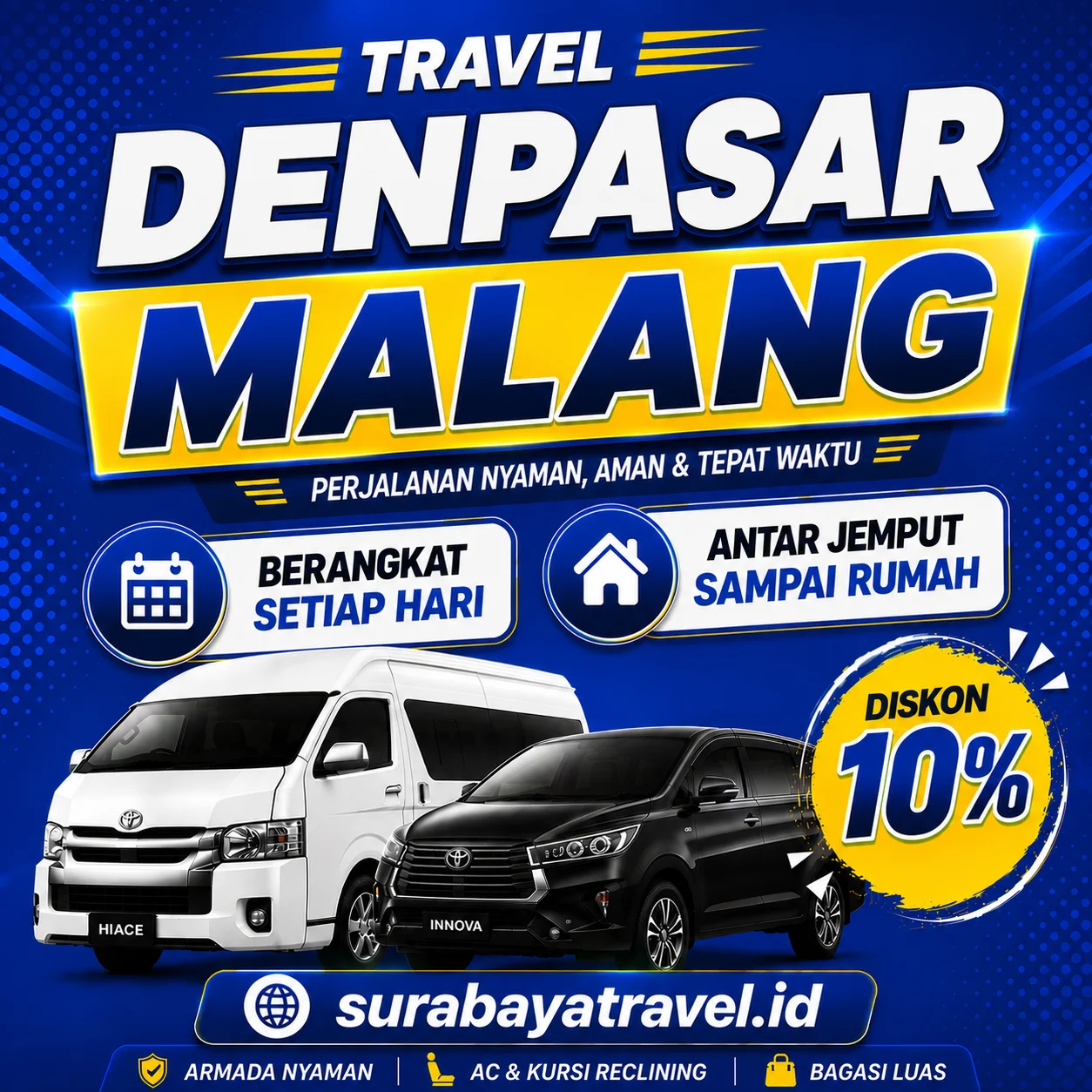 Rekomendasi Travel Denpasar Malang Berangkat Pagi dan Malam dengan Harga Tiket Semurah Ini