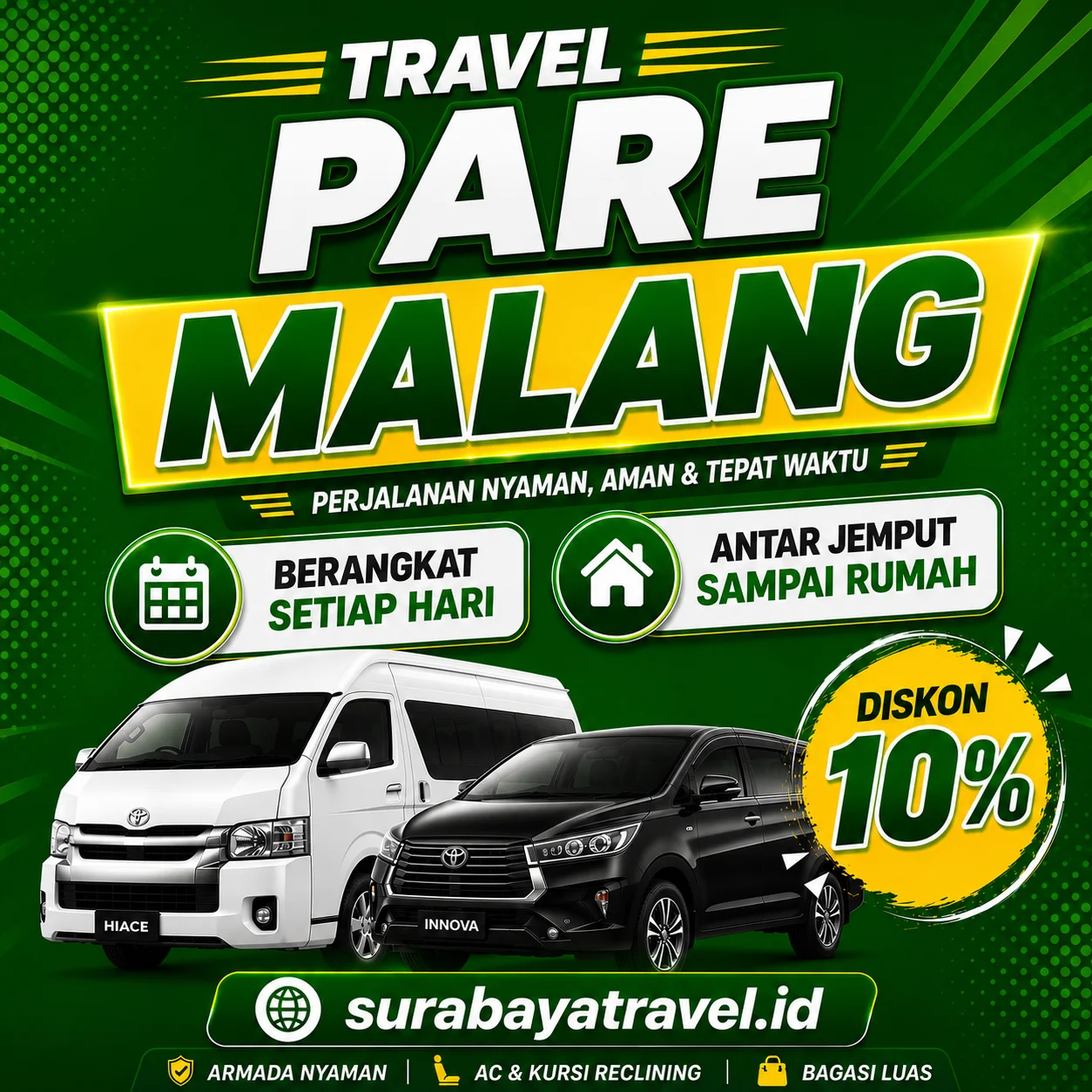 Rekomendasi Travel Pare Malang dengan Harga Tiket Semurah Ini, Paling Diburu Penumpang