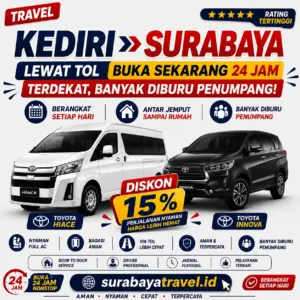 Rekomendasi Travel Kediri Surabaya Lewat Tol Rating Tertinggi Buka Sekarang 24 Jam Terdekat, Tiketnya 2026 Semurah Ini