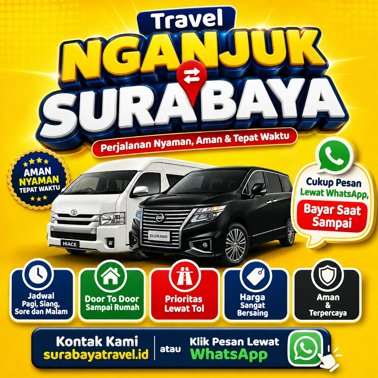 Dari Nganjuk Ke Surabaya Jadi Gampang π Pilih Travel Ini, Harga Tiket Murah
