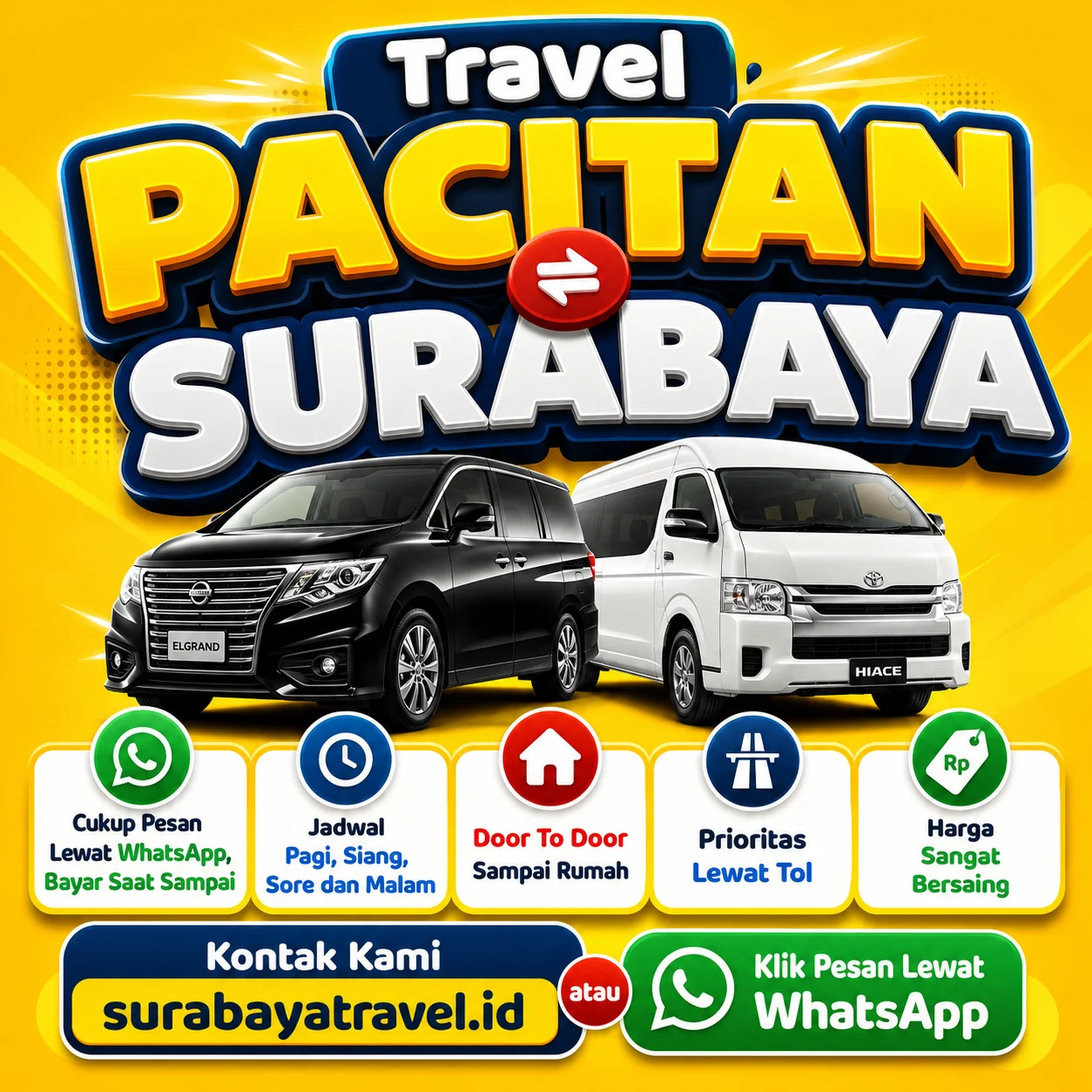 Dari Pacitan Ke Surabaya Jadi Gampang π Pilih Travel Ini, Harga Tiket Murah
