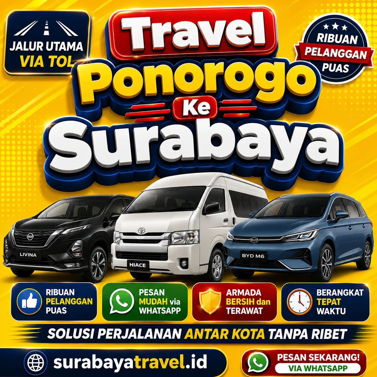 Rekomendasi Travel Ponorogo Surabaya Antar Jemput Pulang Pergi Jam Berangkat Soreβ