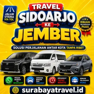 Rekomendasi Travel Sidoarjo Jember Paling Diburu Penumpang Harga Tiketnya Semurah Ini❗