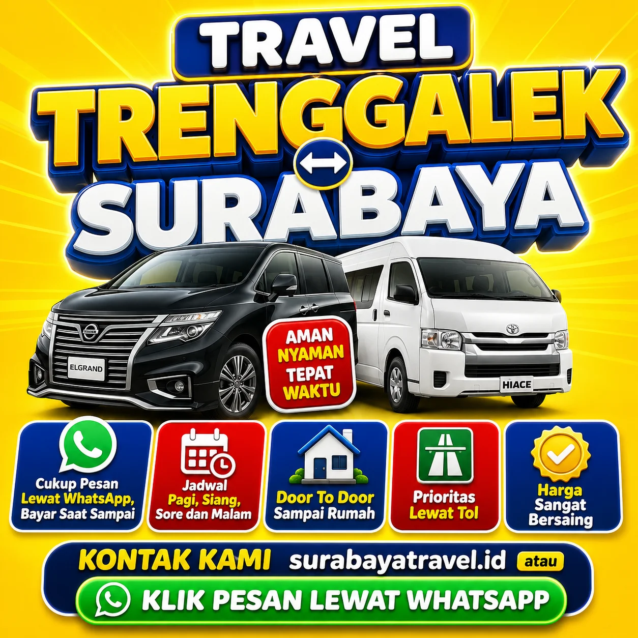 Dari Trenggalek Ke Surabaya Jadi Gampang π Pilih Travel Ini, Harga Tiket Murah